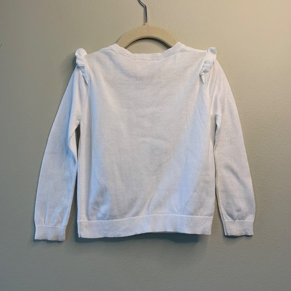 COUNTRY ROAD Girls Cardigan Sweater 3 3T White VGUC Knit Cotton Toddler Girl - Picture 2 of 8